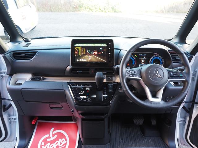 デリカミニ Ｔ　プレミアム　純正ナビ　３６０°カメラ　フルセグ　両側電動スライドドア　ハーフレザーシート　レーダークルーズ　パドルシフト　シートヒーター　ＬＥＤヘッドライト　ＥＴＣ　プッシュスタート　ワンオーナー（6枚目）