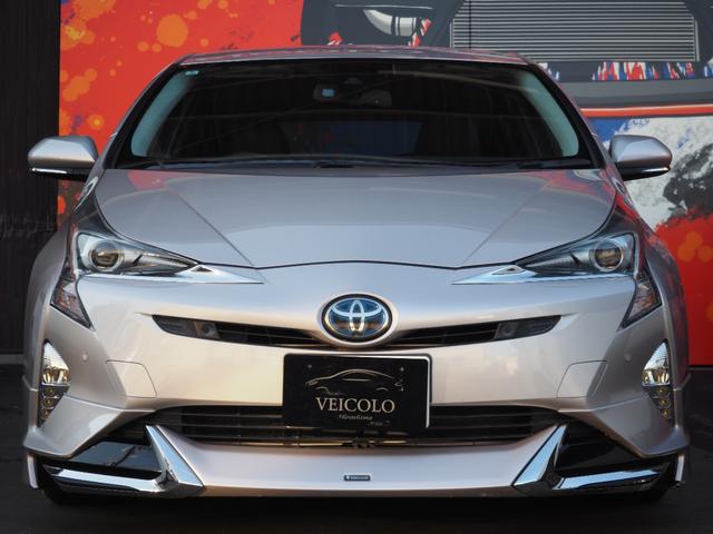 プリウス Aツーリングセレクション 純正ナビ フルセグ バックカメラ モデリスタエアロ 合皮レザーシート LEDヘッドライト ヘッドアップディスプレイ 純正アルミホイール プッシュスタート ブレーキサポート(2枚目)