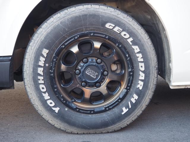 ハイエースバン ロングDX 純正ナビ ワンセグ バックカメラ レザー調シートカバー LEDヘッドライト 社外15インチアルミホイール ホワイトレター ETC キーレスキー 9人乗り(24枚目)