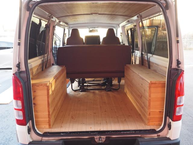 ハイエースバン ロングDX 純正ナビ ワンセグ バックカメラ レザー調シートカバー LEDヘッドライト 社外15インチアルミホイール ホワイトレター ETC キーレスキー 9人乗り(61枚目)