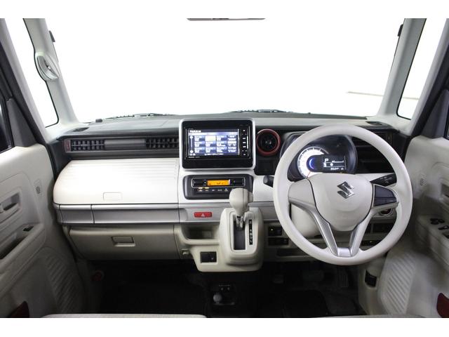 スペーシア ハイブリッドＸ　ツートーンカラー　社外ナビ　フルセグＴＶ　ＢＴ　ＤＶＤ　Ｂカメラ　ＥＴＣ　衝突軽減　両パワースライドドア　シートヒーター　スマートキー　オートエアコン　オートライト　ドアバイザー（3枚目）