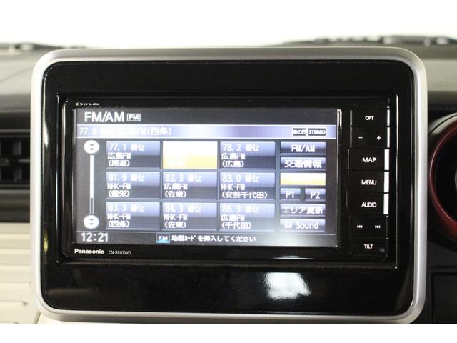 スペーシア ハイブリッドＸ　ツートーンカラー　社外ナビ　フルセグＴＶ　ＢＴ　ＤＶＤ　Ｂカメラ　ＥＴＣ　衝突軽減　両パワースライドドア　シートヒーター　スマートキー　オートエアコン　オートライト　ドアバイザー（4枚目）