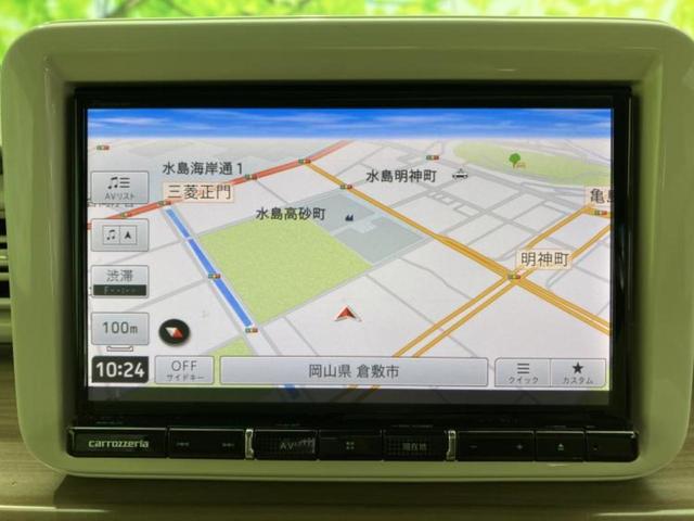 アルトラパン X 新品タイヤ/社外 8インチ SDナビ/デュアルカメラブレーキサポート(スズキ)/シートヒーター 運転席/ヘッドランプ HID/Bluetooth接続/ETC/EBD付ABS/横滑り防止装置 DVD再生(9枚目)