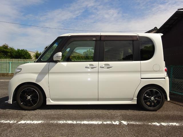 タント カスタムＸ　車検整備付　社外ナビ　ＴＶ　ＤＶＤ　ＳＤ　録音　Ｂｌｕｅｔｏｏｔｈ　バックモニター　ＥＴＣ　電動スライド　シートカバー　ローダウン　ＨＩＤライト　エアロ（10枚目）