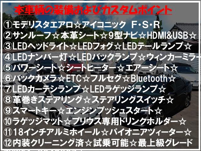 Ａプレミアム　モデリスタエアロ　サンルーフ　９型ナビ　ＨＤＭＩ＆ＵＳＢ　バックカメラ　ＥＴＣ　レーダー探知機　本革シート　レーダークルーズ　クリアランスソナー　オートマチックハイビーム　ＬＥＤルームランプ(10枚目)