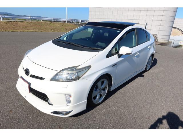 プリウス Ｇツーリングセレクション　モデリスタエアロ　車高調　４本出マフラーカッター　サンルーフ　ハーフレザーシート　アルパイン９型ナビ　アルパインアンプ　デジタルインナーミラー　ドライブレコーダー　クルーズコントロール　スロコン（64枚目）