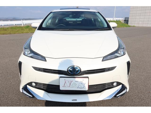 プリウス Aプレミアム 禁煙車 限定BBS19inホイール モデリスタエアロ サンルーフ 本革シート 9型ナビ バックカメラ ETC 前後ドライブレコーダー レーダークルーズ クリアランスソナー オートハイビーム 安全装備(62枚目)