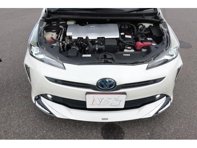 プリウス Ａプレミアム　モデリスタエアロ　サンルーフ　本革シート　ＡＬＰＩＮＥ９型ナビ　バックカメラ　　置くだけ充電　前後ドライブレコーダー　コートテクトＦガラス　レーダークルーズ　オートハイビーム　安全装備搭載　禁煙車（80枚目）