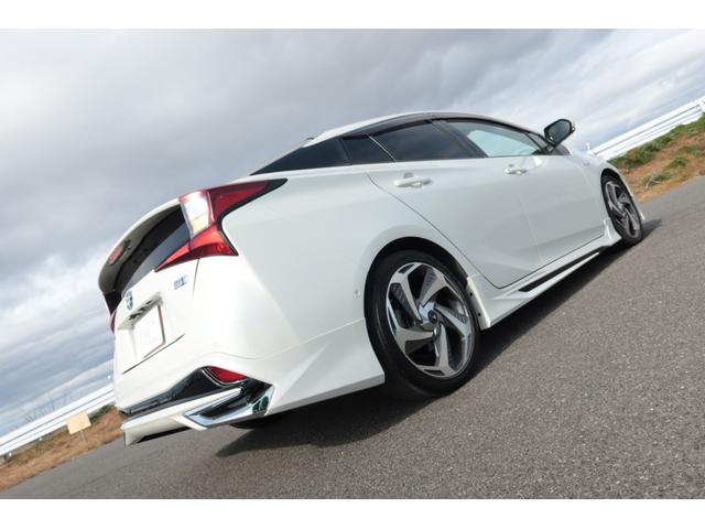 プリウス Aプレミアム 禁煙車 モデリスタエアロ モデリスタLEDアンテナ 18inホイール 本革シート 9型ナビ HDMI 前後ドライブレコーダ ETC オートハイビーム クリアランスソナー PCS BSM 安全装備搭載(68枚目)
