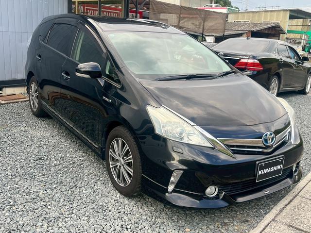 プリウスアルファ G チューン ブラック モデリスタエアロ アルパイン9インチ バックカメラ ドラレコ LEDライト クルコン ETC(4枚目)