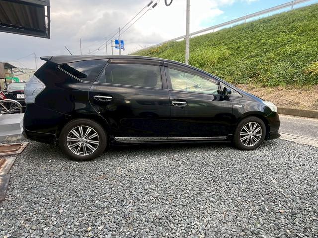 プリウスアルファ G チューン ブラック モデリスタエアロ アルパイン9インチ バックカメラ ドラレコ LEDライト クルコン ETC(6枚目)