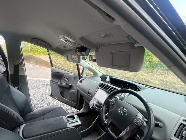 プリウスアルファ G チューン ブラック モデリスタエアロ アルパイン9インチ バックカメラ ドラレコ LEDライト クルコン ETC(15枚目)