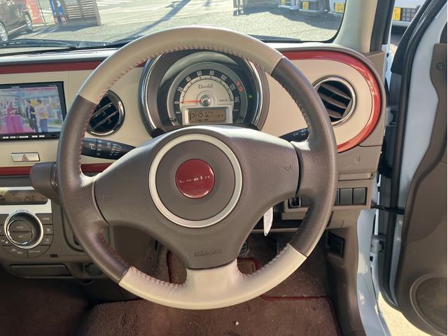アルトラパンショコラ X 純正ナビ★地デジTV★スマートキー★プッシュスタート★オートエアコン★アイドリングストップ★電動格納ミラー★革巻きステアリング★★(15枚目)
