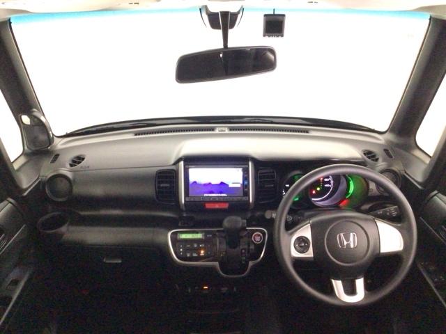N-BOX GSSパッケージ HID・フルセグ・メモリナビ・DVD・バックカメラ・シートヒーター・ETC W電動ドア ブレーキサポート ダブルエアバック TVナビ サイドカーテンエアバック イモビ 地デジ 前席シートヒーター(16枚目)