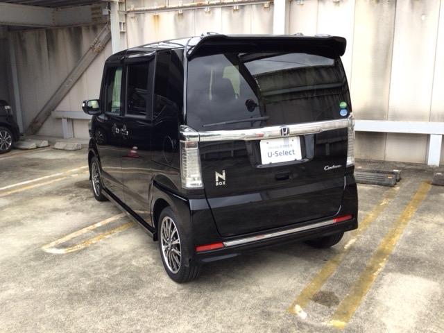 Ｎ－ＢＯＸカスタム Ｇ・ターボＬパッケージ　ＨＩＤ・フルセグ・メモリナビ・バックカメラ・純正ＡＷ・両側電動ドア・ＥＴＣ　ＡＵＴＯエアコン　ナビＴＶ　地デジテレビ　Ｂカメ　盗難警報装置　横滑防止装置　ＰＳ　ＰＷ　ターボエンジン　ＥＣＯモード（4枚目）