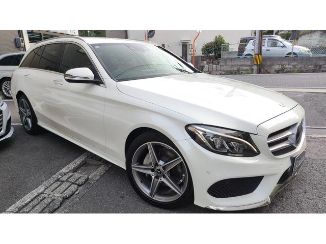 Cクラスステーションワゴン C200 ステーションワゴン スポーツ本革仕様 レーダーセーフティパッケージ ディストロニックプラス 前後ドラレコ 赤革シート ヘッドアップディスプレイ ブラインドスポット パワーバックドア AMG純正18インチ ミシュランタイヤ スペアキー(4枚目)