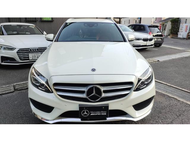 Cクラスステーションワゴン C200 ステーションワゴン スポーツ本革仕様 レーダーセーフティパッケージ ディストロニックプラス 前後ドラレコ 赤革シート ヘッドアップディスプレイ ブラインドスポット パワーバックドア AMG純正18インチ ミシュランタイヤ スペアキー(6枚目)