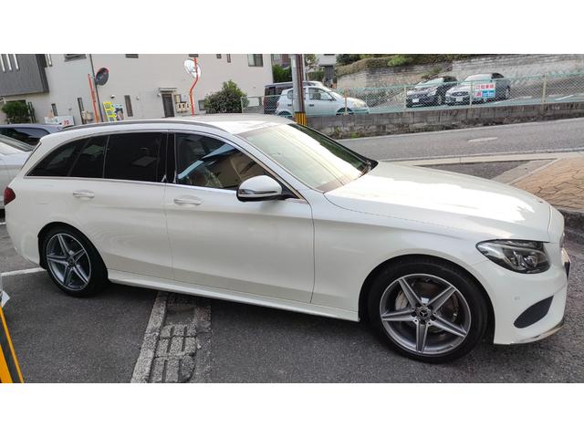 Cクラスステーションワゴン C200 ステーションワゴン スポーツ本革仕様 レーダーセーフティパッケージ ディストロニックプラス 前後ドラレコ 赤革シート ヘッドアップディスプレイ ブラインドスポット パワーバックドア AMG純正18インチ ミシュランタイヤ スペアキー(16枚目)