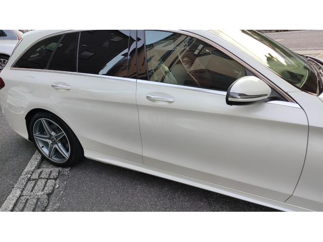 Cクラスステーションワゴン C200 ステーションワゴン スポーツ本革仕様 レーダーセーフティパッケージ ディストロニックプラス 前後ドラレコ 赤革シート ヘッドアップディスプレイ ブラインドスポット パワーバックドア AMG純正18インチ ミシュランタイヤ スペアキー(23枚目)