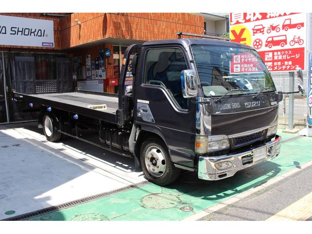 エルフトラック 　積載車　１７０ＰＳディーゼルターボ　緊急指定車両　公共応急作業車　スライドローダー　２．０ＥＴＣ　フルセグナビ　シートカバー　メッキバンパー　工具箱　１７．５インチ　青マーカー８個　拡声器　回転灯（76枚目）