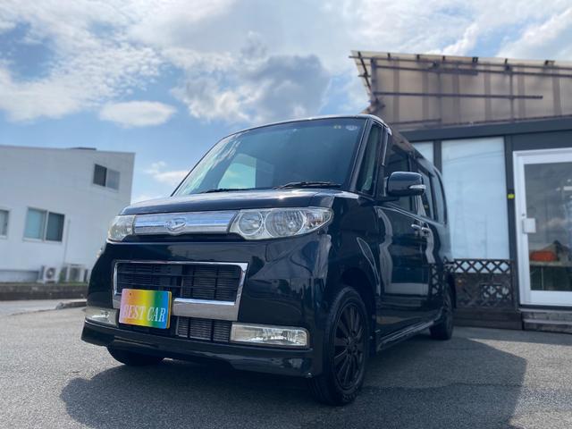 タント カスタムＸリミテッド　スマートキー　パワースライドドア　ＥＴＣ　バックカメラ　新品タイヤ　ナビ　テレビ　ＣＤ　ＳＤ　ミュージックサーバー　オートエアコン　ＨＩＤ　ベンチシート　衝突安全ボディ　新品タイヤバッテリー付き（3枚目）