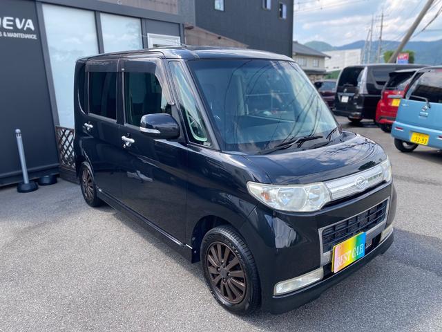 タント カスタムＸリミテッド　スマートキー　パワースライドドア　ＥＴＣ　バックカメラ　新品タイヤ　ナビ　テレビ　ＣＤ　ＳＤ　ミュージックサーバー　オートエアコン　ＨＩＤ　ベンチシート　衝突安全ボディ　新品タイヤバッテリー付き（4枚目）