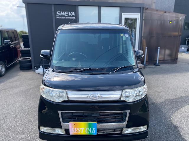 タント カスタムＸリミテッド　スマートキー　パワースライドドア　ＥＴＣ　バックカメラ　新品タイヤ　ナビ　テレビ　ＣＤ　ＳＤ　ミュージックサーバー　オートエアコン　ＨＩＤ　ベンチシート　衝突安全ボディ　新品タイヤバッテリー付き（6枚目）