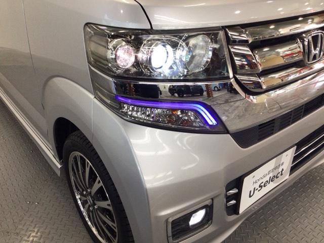 Ｎ－ＢＯＸカスタム Ｇ・ターボＬパッケージ　ＨＩＤ・ワンセグ・メモリナビ・ＤＶＤ・ＣＤ・バックカメラ・純正ＡＷ・ＥＴＣ　ＡＵＴＯエアコン　ナビＴＶ　Ｂカメ　サイドカーテンエアバック　ワンオナ　盗難警報装置　横滑防止装置　ＰＳ　ＰＷ　ＥＣＯモード（3枚目）