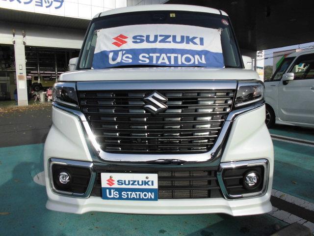 スペーシア カスタム　ＨＹＢＲＩＤ　ＸＳターボ　被害軽減ブレーキ　ナビ　衝突被害軽減ブレーキ　ターボ　パドルシフト　ナビ　ＥＴＣ　４ＷＤ　全方位カメラ（4枚目）