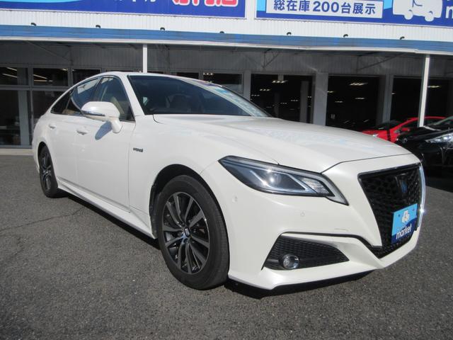 クラウンハイブリッド S Cパッケージ 全国1年保証 純正ナビ BLUETOOTH接続 パノラミックビューモニター プリクラッシュブレーキ 車線逸脱警報装置 横滑り防止装置 LEDヘッドライト プッシュスタート 純正アルミ ドラレコ(12枚目)