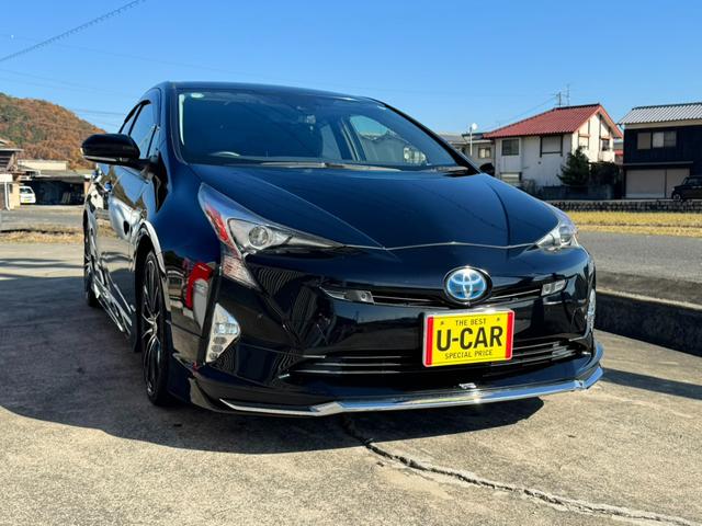 プリウス Sセーフティプラス F、R,Sモデリスタエアロ ドラレコ 純正9インチナビ 社外アルミホイール デジタルインナーミラー ETC バックカメラ シートカバー(4枚目)