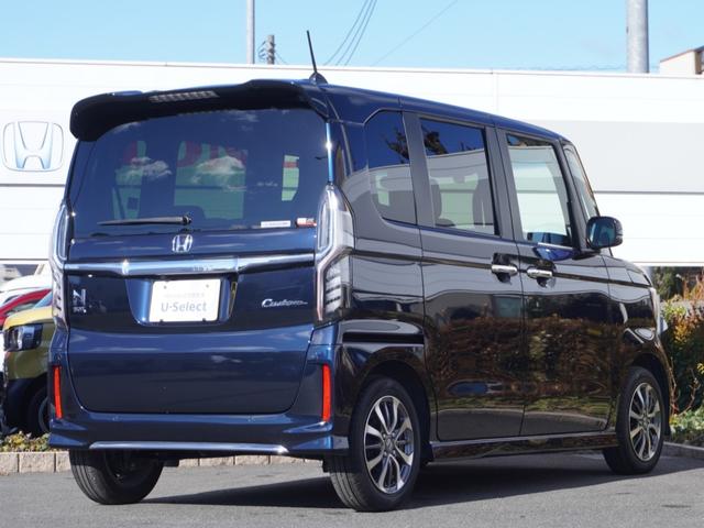 Ｎ－ＢＯＸカスタム Ｌ　ワンオーナー　禁煙車　９インチインターナビ　バックカメラ　ドラレコ　シートヒーター　地デジＴＶ　障害物センサー　片側電動スライドドア　プッシュスタート　ＬＥＤヘッドライト　１４インチ純正アルミホイール（14枚目）