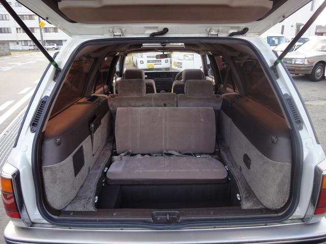 クラウンステーションワゴン ロイヤルサルーン　ツインカム　スーパーチャージャー　修復無　禁煙車　ＰＳ　ＰＷ　ＡＴ　サンルーフ　フェンダーミラー　内装フルノーマル　７人乗り　社外アルミ　ローダウン　タイベル７．９万キロ交換済　トノカバー付　バッテリィ新品　タイヤ４本新品交換渡（36枚目）