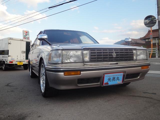 クラウンステーションワゴン ロイヤルサルーン　ツインカム　スーパーチャージャー　修復無　禁煙車　ＰＳ　ＰＷ　ＡＴ　サンルーフ　フェンダーミラー　内装フルノーマル　７人乗り　社外アルミ　ローダウン　タイベル７．９万キロ交換済　トノカバー付　バッテリィ新品　タイヤ４本新品交換渡（52枚目）