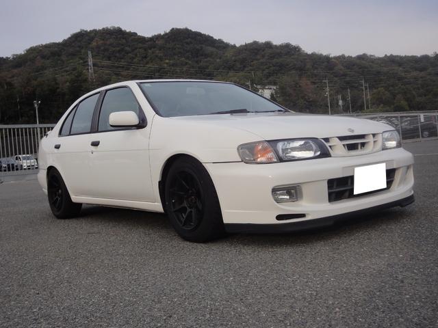 パルサー SR16VEエンジンVZ-R 修復歴無 5速 AC PS PW ローダウン 減勢調整付 タイミングチェーン SRエンジン (通称青ヘッド) 社外マフラー 15インチ社外アルミ スタッドレスタイヤ付 ヘッドライト、フォグライトLED(3枚目)