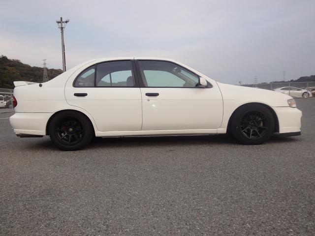 パルサー SR16VEエンジンVZ-R 修復歴無 5速 AC PS PW ローダウン 減勢調整付 タイミングチェーン SRエンジン (通称青ヘッド) 社外マフラー 15インチ社外アルミ スタッドレスタイヤ付 ヘッドライト、フォグライトLED(4枚目)