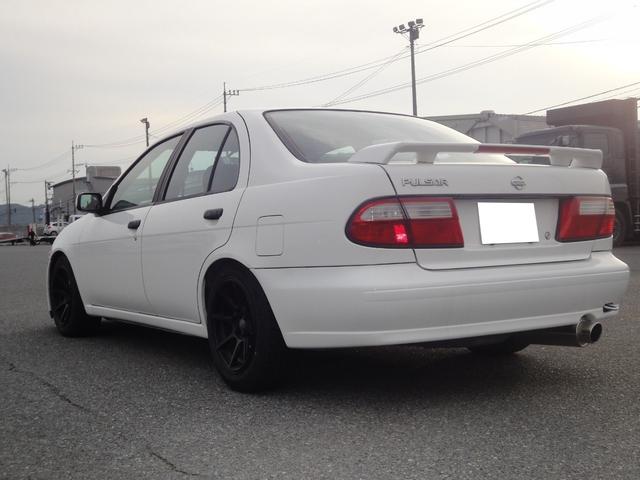 パルサー SR16VEエンジンVZ-R 修復歴無 5速 AC PS PW ローダウン 減勢調整付 タイミングチェーン SRエンジン (通称青ヘッド) 社外マフラー 15インチ社外アルミ スタッドレスタイヤ付 ヘッドライト、フォグライトLED(7枚目)