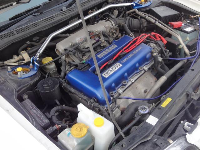 パルサー SR16VEエンジンVZ-R 修復歴無 5速 AC PS PW ローダウン 減勢調整付 タイミングチェーン SRエンジン (通称青ヘッド) 社外マフラー 15インチ社外アルミ スタッドレスタイヤ付 ヘッドライト、フォグライトLED(61枚目)