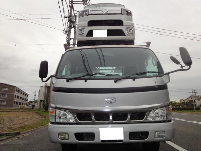 ダイナトラック 積載車 修復歴無 2台積み 3.4トン積載車 PS PW オートAC 6速 ホイスト操作盤左右有 油圧歩み ウインチラジコン ETC TV ナビ バックモニタ 車検8年3月7日 電動格納ミラー シートカバー(30枚目)