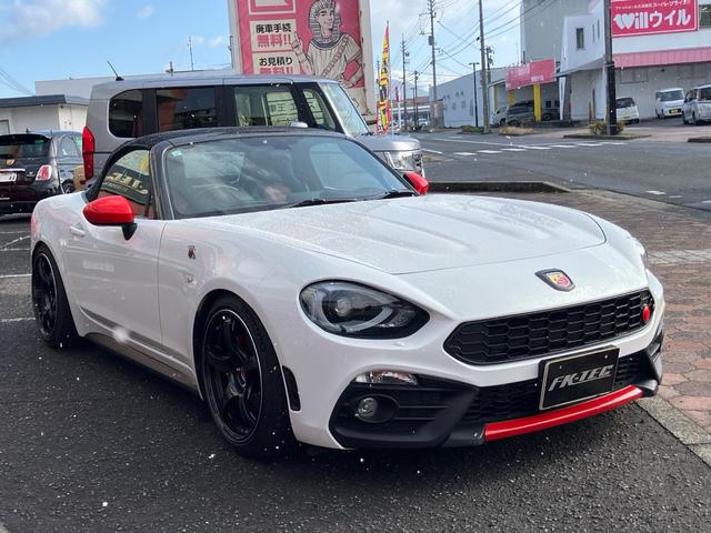 アバルト124 スパイダー ベースグレード 社外マフラー 社外足回り ナビ TV DVD再生 バックカメラ 6速MT シートヒーター 17インチアルミ クルーズコントロール ETC(7枚目)