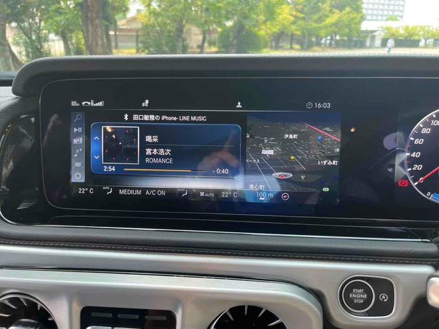 Gクラス G400d Gマヌファクトゥーアプログラム ワンオーナー車 業者オークション評価5点 ドライブレコーダー クリアランスソナー オートクルーズコントロール パワーシート(9枚目)