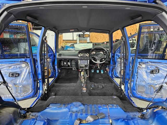 ミラジーノ ミニライトスペシャルターボ　全席取り外し清掃済　ターボ　車高調　社外マフラー　ミニライトホイール　ルーフキャリア　リアスポイラー　ＬＥＤテール　社外ナビ　地デジ　Ｂｌｕｅｔｏｏｔｈ　社外シートカバー　後期グリル　２眼メーター（3枚目）