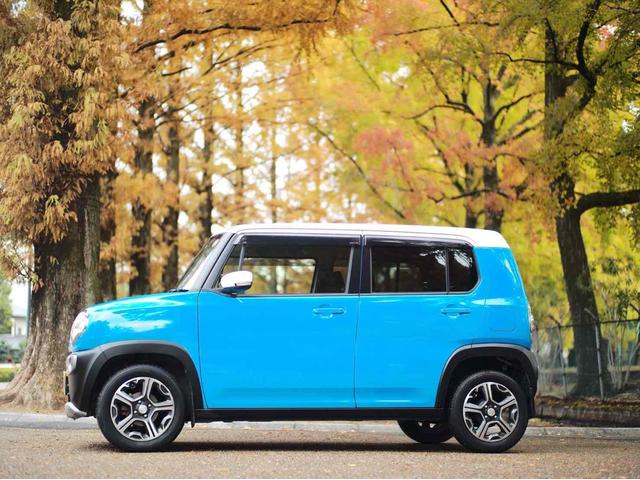 ハスラー Ｘターボ　ＥＴＣ　ナビ　ＴＶ　衝突被害軽減システム　ＨＩＤ　スマートキー　アイドリングストップ　電動格納ミラー　シートヒーター　ベンチシート　ＣＶＴ　盗難防止システム　ＡＢＳ　ＥＳＣ　アルミホイール（29枚目）