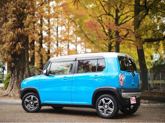 ハスラー Ｘターボ　ＥＴＣ　ナビ　ＴＶ　衝突被害軽減システム　ＨＩＤ　スマートキー　アイドリングストップ　電動格納ミラー　シートヒーター　ベンチシート　ＣＶＴ　盗難防止システム　ＡＢＳ　ＥＳＣ　アルミホイール（32枚目）