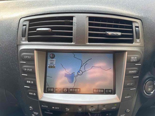 IS IS250 バージョンL ETC クリアランスソナー オートクルーズコントロール バックカメラ ナビ アルミホイール HID サンルーフ AT スマートキー 電動格納ミラー 盗難防止システム パワーシート CD MD USB(6枚目)