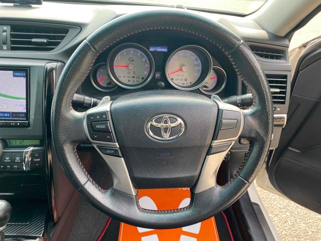 マークX 250G Sパッケージ G’s 8型ナビTV 柿本改マフラー ETC バックカメラ ALPINEナビTV 19インチAW HID プッシュスタート スマートキー 黒ハーフレザーS 社外インテジェントルームミラー Bluetooth 衝突安全ボディ ABS(3枚目)