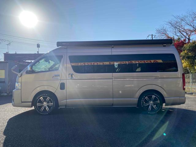 ハイエースワゴン グランドキャビン 10人乗り ワンオーナー 走行1500キロ 4WD アルパイン11型ナビTV 連動ドライブレコーダー ETC Bカメラ 社外アルミ 社外テール 社外サイドオーニング クリアランスソナー 黒シートカバー 左電動スライドドア スマートキー 買取直売(15枚目)