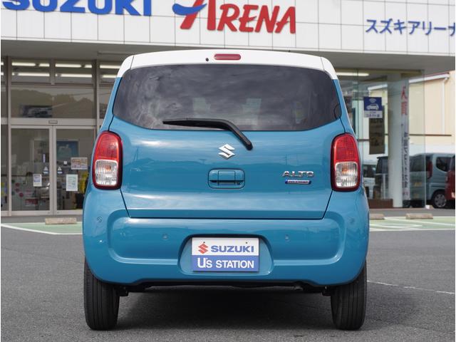 アルト HYBRID X 全方位カメラ ディスプレイオーディオ 全方位カメラ ディスプレイオーディオ リアパーキングセンサー シートヒーター プッシュスタート スマートキー LEDヘッドライト オートライト ドアバイザー 衝突被害軽減システム アイドリングストップ(10枚目)