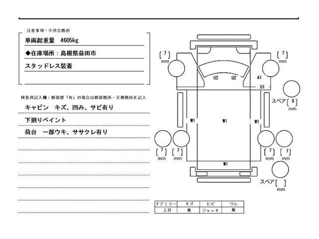 エルフトラック ４ＷＤ・２ｔ積・５ＭＴ・１０尺・全低床・平・左電格ミラー　ＥＴＣ・坂道発進補助装置・アイドリングストップ・ライトレベライザー・フロアマット・フォグランプ・荷台内寸３１１９ｘ１６１７ｘ３７６（51枚目）