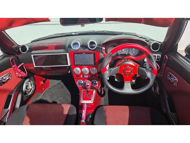 コペン 2ndアニバーサリーエディション ナビ フルエアロ MOMOステアリング RECAROシート 社外AW BLITZ車高調(3枚目)